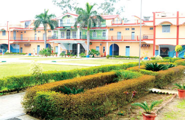 A school in the school (separate buildings for primary and senior wings)